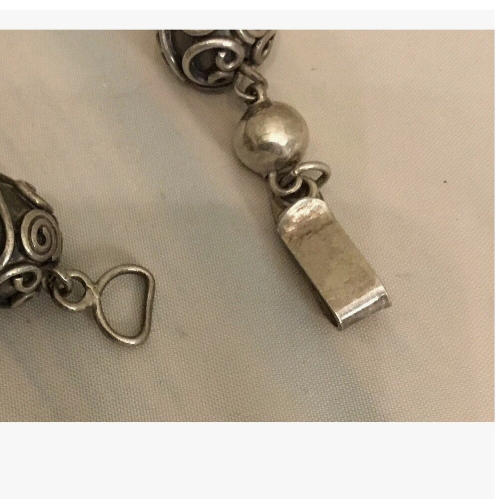 Vintage Carmen Beckmann Mexican Sterling Bead 16.5” Necklace - Picture 7 of 8